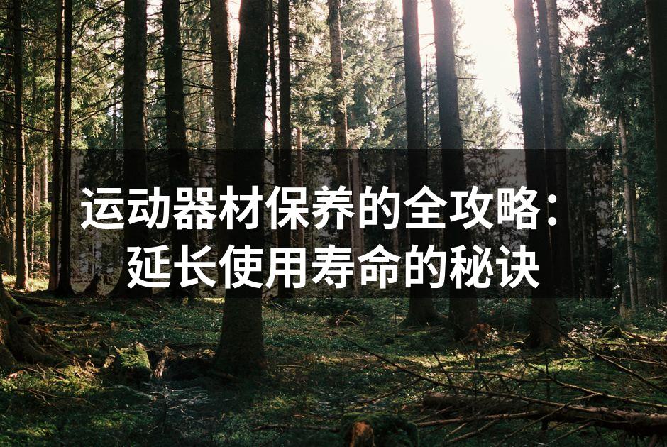 运动器材保养的全攻略：延长使用寿命的秘诀